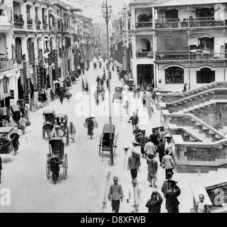 Queen Street, Hong Kong, China, ca. 1896 Stockfoto