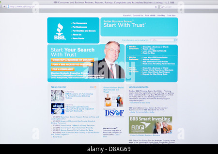 BBB - bessere Business Bureau website Stockfoto