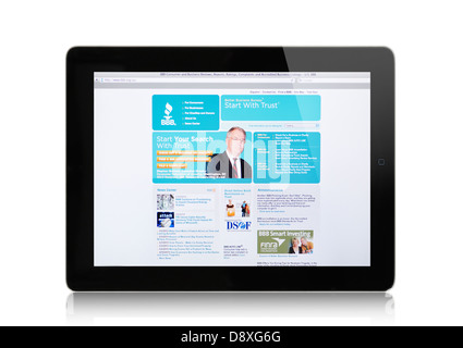 BBB - bessere Business Bureau Website auf dem iPad Stockfoto