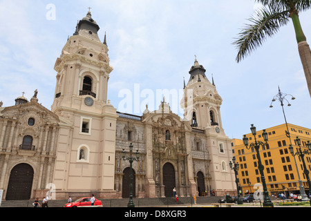 Kathedrale, Plaza de Armas, Lima, Peru Stockfoto