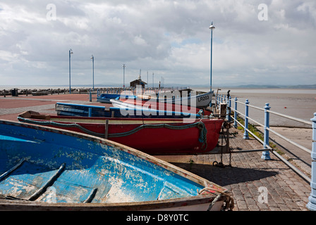 Fischerboote Boot auf Stone Jetty Morecambe Lancashire England Großbritannien GB Großbritannien Stockfoto