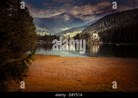 Lago di Dobiacco, Toblacher See InDolomite Alpen, Italien, Europa Stockfoto