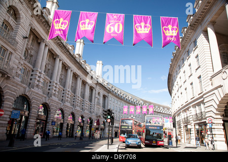 60. Herrschaft der Königin, Regent Street, London, England, UK, GB Stockfoto