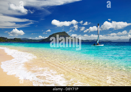 Tropischer Strand, South China sehen, El Nido, Philippinen Stockfoto