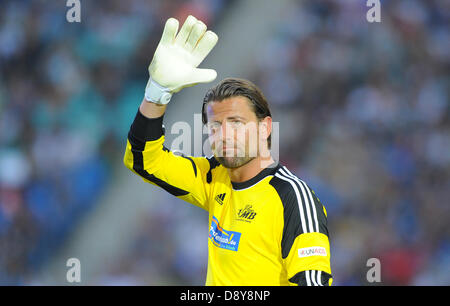 Roman Weidenfeller ist während Michael Ballacks Abschiedsspiel bei Red Bull Arena in Leipzig, Deutschland, 5. Juni 2013 abgebildet. Foto. Thomas Eisenhuth Stockfoto