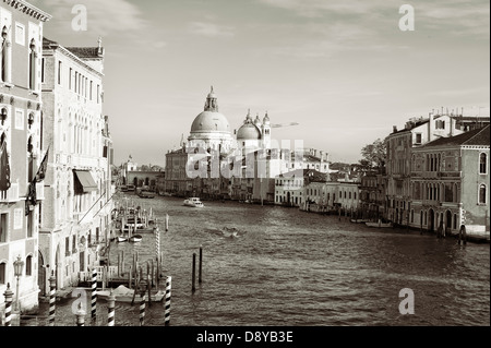 Blick auf den Canal Grande von Venedig Accademia Brücke Stockfoto