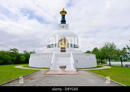 Buddhistische Friedenspagode in der Nähe der Donau in Wien, Österreich Stockfoto