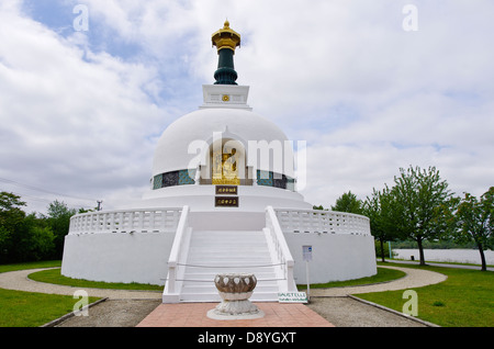 Buddhistische Friedenspagode in der Nähe der Donau in Wien, Österreich Stockfoto