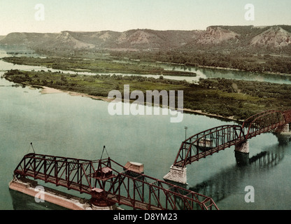 Minnesota, Mississippi River bei Winona, 1898 Stockfoto