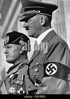 Adolf Hitler und Benito Mussolini Stockfoto