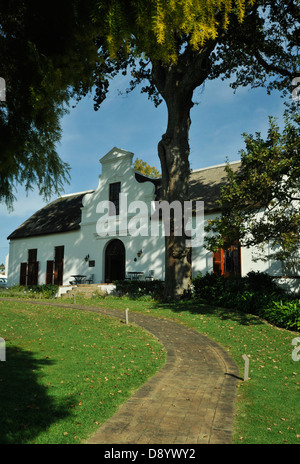 Paarl, Westkaper, Südafrika, Haus, Gebäude, historischer Pionier Cape Dutch Building Style, Gehöft auf Labourie Wine Landgut, Stockfoto