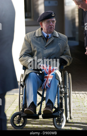 Teilnahme an einer militärischen Homecoming Parade in Warwick im Jahr 2009-Krieg-veteran Stockfoto