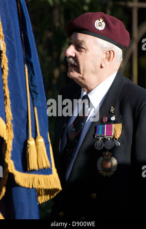 Teilnahme an einer militärischen Homecoming Parade in Warwick im Jahr 2009-Krieg-veteran Stockfoto