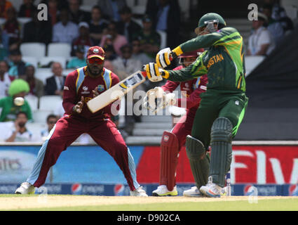 London, UK. 7. Juni 2013. Misbah Ul Haq von Pakistan während der ICC Champions Trophy Gruppe B Befestigung zwischen Pakistan und West Indies von The Oval. Bildnachweis: Action Plus Sport Bilder/Alamy Live News Stockfoto