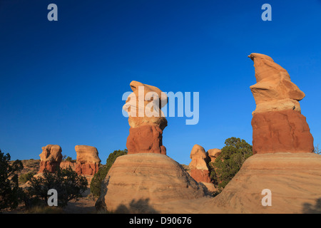 USA, Utah, Grand Staircase - Escalante National Monument, Teufels Garten Hoodos Stockfoto