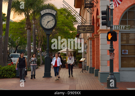 Die Altstadt von Santa Barbara, CA Stockfoto