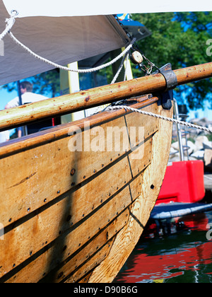 Der Stamm eines Bootes, Schweden. Stockfoto