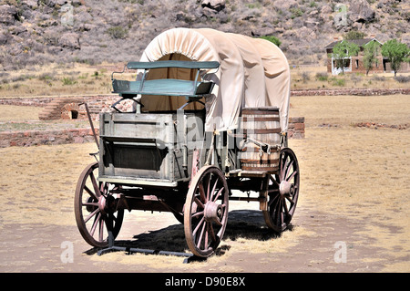 Fort Davis ist eine restaurierte Grenzposten stammt aus der Indianerkriege in Texas, USA Stockfoto