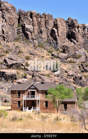 Fort Davis ist eine restaurierte Grenzposten stammt aus der Indianerkriege in Texas, USA Stockfoto