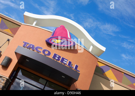 Taco Bell-Ladenzeile Stockfoto