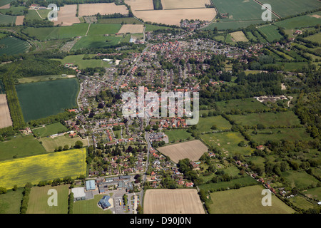 Luftaufnahme des Dorfes Reepham in Norfolk, Großbritannien Stockfoto