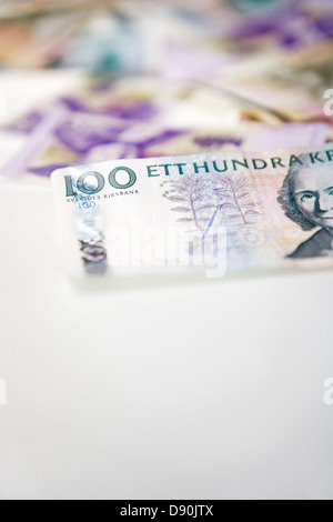 Schwedische Banknoten. Stockfoto