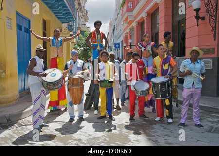 Havanna Street Performer und Musiker Stockfoto