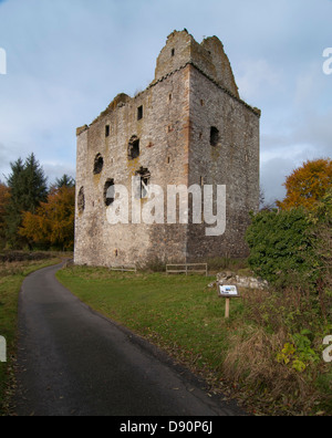 Newark Tower in der Nähe von Selkirk Stockfoto