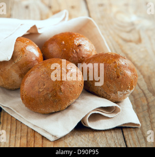 Frischen Roggen Brötchen Stockfoto