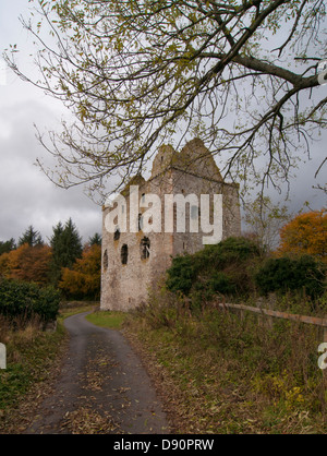 Newark Tower in der Nähe von Selkirk Stockfoto