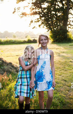 Porträt von zwei Schwestern Stockfoto