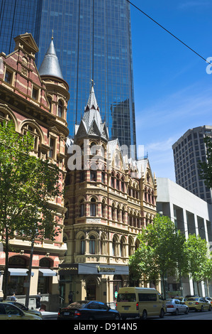 dh MELBOURNE Australien neue und alte Gebäude kolonialen Vergangenheit und Wolkenkratzer künftige Gebäude Stockfoto