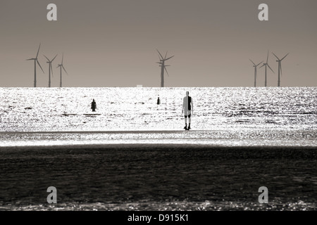 Antony Gormley ist ein weiterer Ort an Crosby Stockfoto