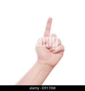 Zeichen einer Hand Stockfoto