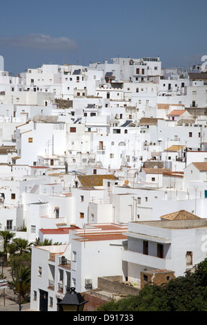 Die Pueblo Blanco oder weißen Dorf von Vejer De La Frontera, Andalusien, Spanien. Stockfoto