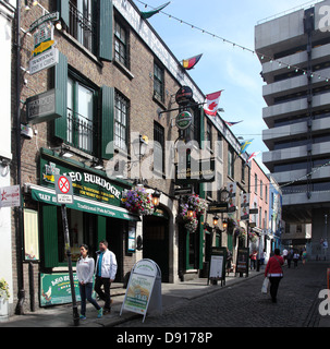 Krone Gasse Temple Bar Dublin kulturellen Viertel Irland Stockfoto