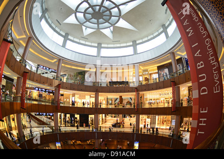 Dubai Mall, Dubai Mall innen, Dubai, Vereinigte Arabische Emirate Stockfoto