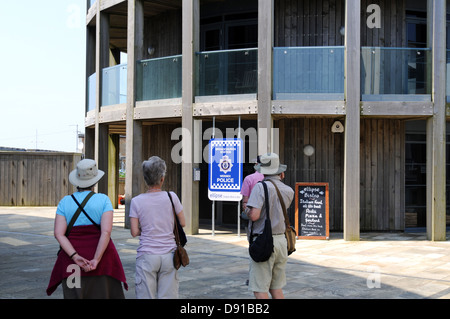 Broadchurch Polizei-Station, West Bay, Dorset, Broadchurch Polizeistation aus der tv-Serie, Großbritannien, UK Stockfoto