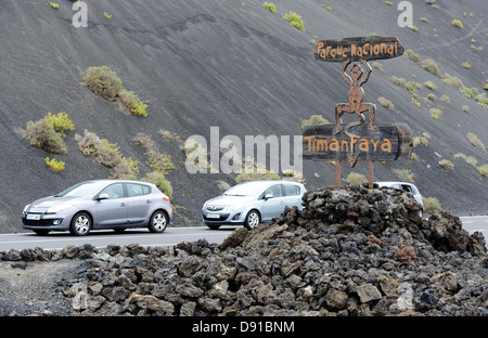 Timanfaya Nationalpark Timanfaya, Lanzarote, Kanarische Inseln Stockfoto