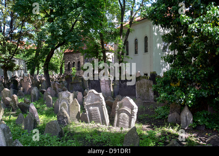 Alter jüdischer Friedhof, Prag, Tschechische Republik, Europa Stockfoto