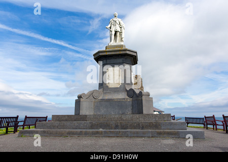 Prinz Albert Statue Tenby Pembrokeshire Wales Walisisch Altstadt auf Westseite der Carmarthen Bay mit herrlichen Stränden und Geschichte Stockfoto