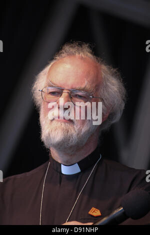 London, UK. 8. Juni 2013. Der ehemalige Erzbischof von Canterbury und Stuhl von Christian Aid Rowan Williams während seiner Ansprache am Hyde Park gesehen. Kredit-David Mbiyu/Alamy Live-Nachrichten Stockfoto