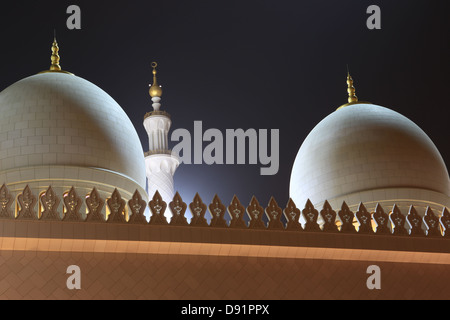 Sheikh Zayed Grand Moschee Kuppeln Stockfoto