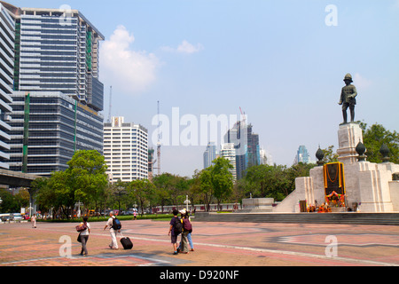 Bangkok Thailand, Thai, Silom, Lumphini Park, Lumpini, Lumpinee, Königliches Denkmal, König Rama VI, Ratchadamri-Ratchaphrasong Commercial District, Thai130212008 Stockfoto