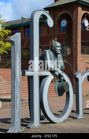 Thomas Telford Statue, Civic Square, Telford, Shropshire, England, Vereinigtes Königreich Stockfoto