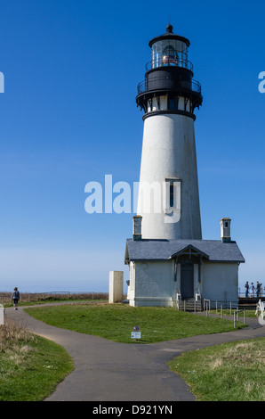 Newport Oregon USA. Yaquina Head Leuchtturm Yaquina Head herausragende Naturlandschaft inmitten Stockfoto