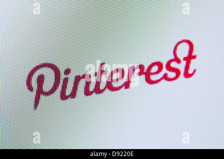 Pinterest Website Screen-capture Stockfoto