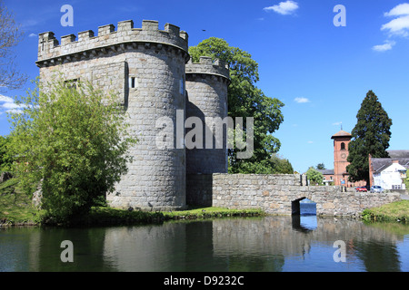 Whittington Castle in der Nähe von Oswestry an der Welsh/Englisch-Grenze wird von der Gemeinde geführt. Stockfoto