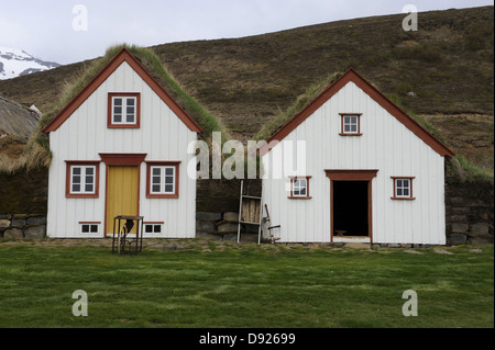 Museen-Dorf, Laufás, North Island, Island Stockfoto