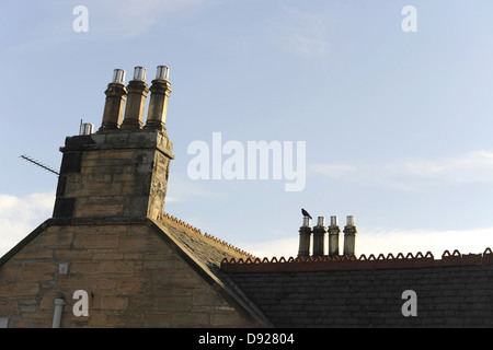 Schornsteine, Edinburgh, Schottland, Großbritannien Stockfoto